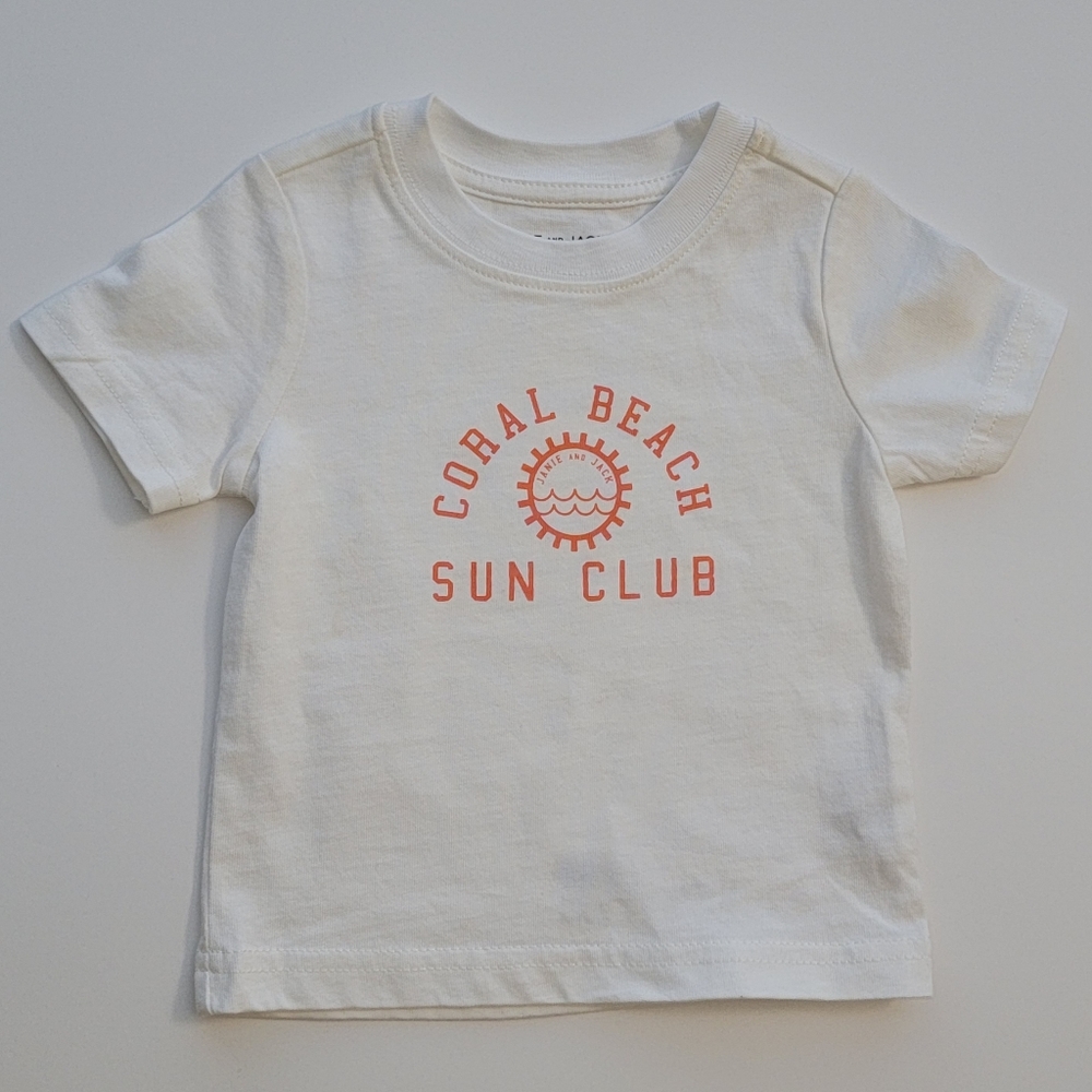 Janie and Jack Basic White T-Shirt Cotton for Baby (3-6M)
